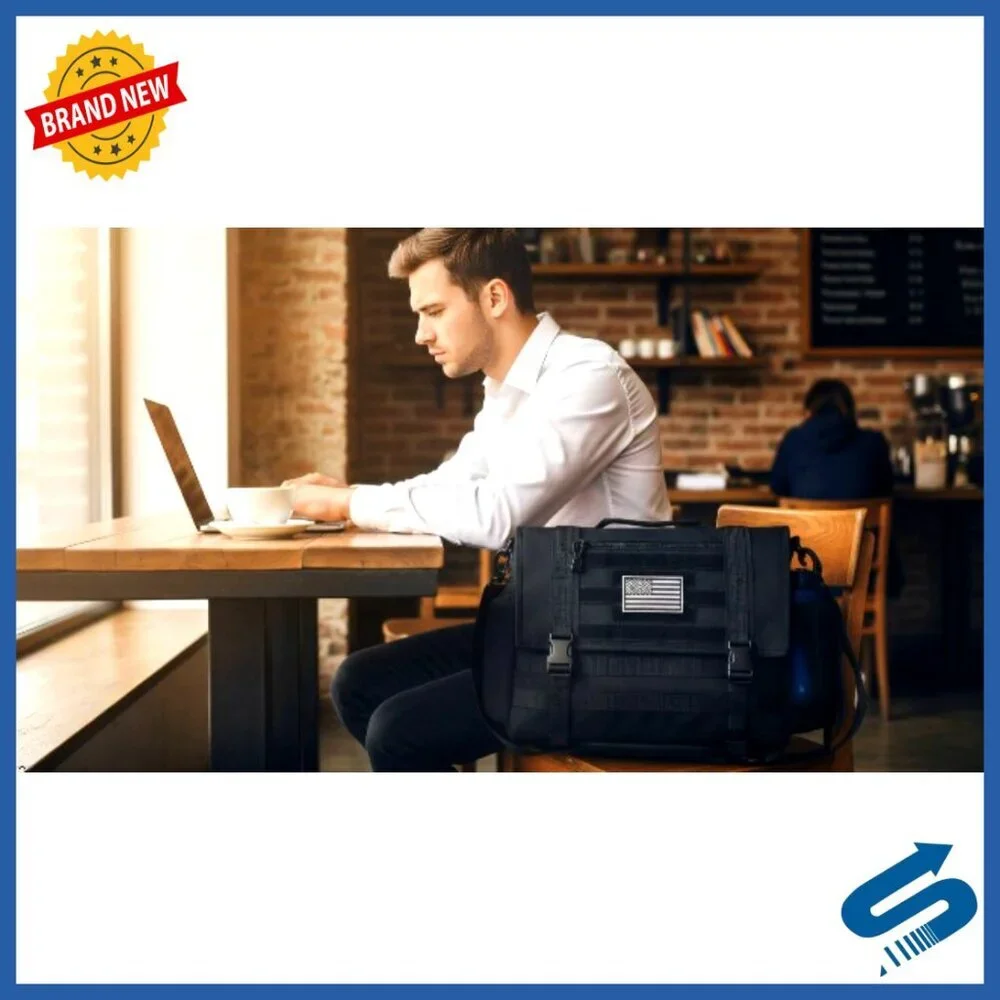 Military Style Messenger Bag 15.6 Inch Laptop Briefcase Tactical Nylon
